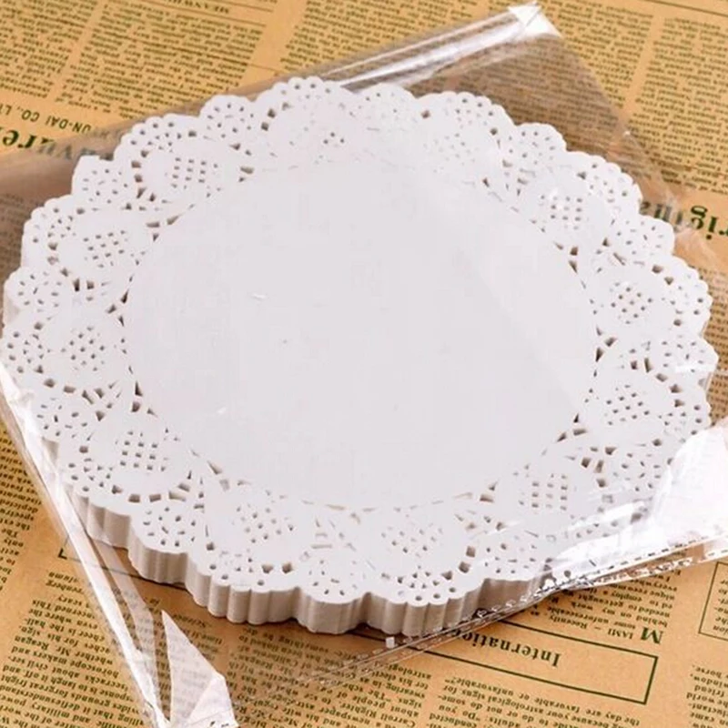 50 шт/1 упаковка 6 5 &quotдюймов белая бумага Кружева Doilies для изготовления карт