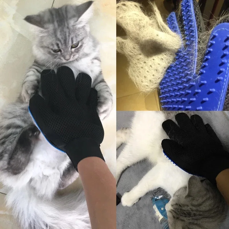Перчатка для ухода за котом для кошек, щетка для удаления волос, перчатка, продукт для домашних животных, собак, массаж спины, меховая моющая купальная щетка, гребень, аксессуары
