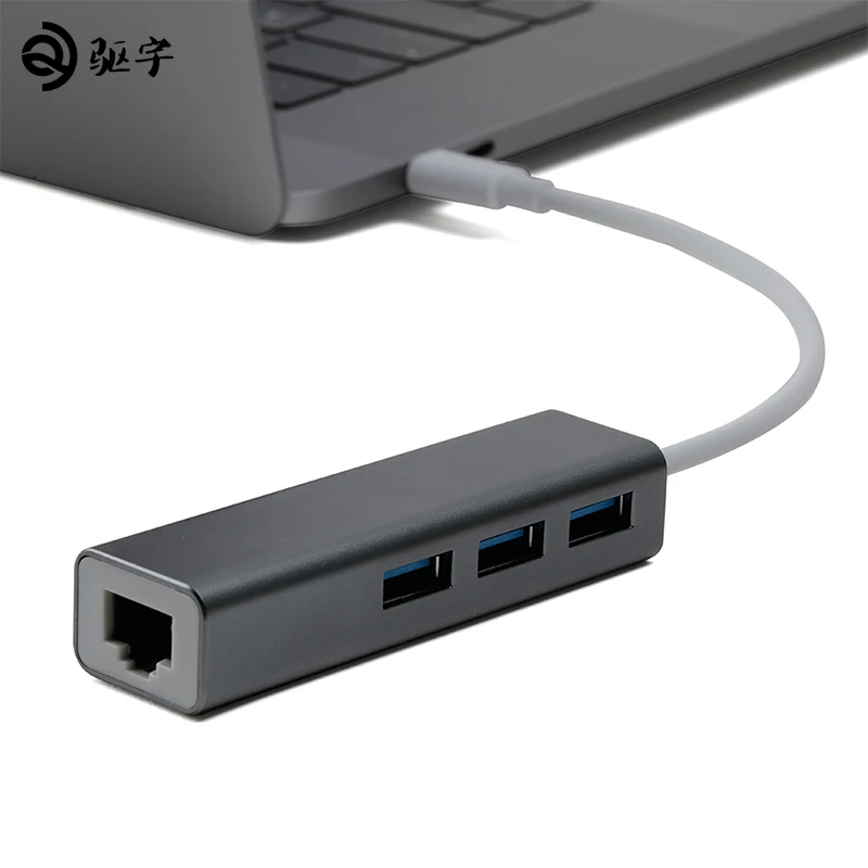 3 Порты Тип usb C до USB 3,0 концентратор 10/100 Мбит/с сетевая карта USB C концентратор Ethernet Rj45 сетевой адаптер для MacBook ChromeBook