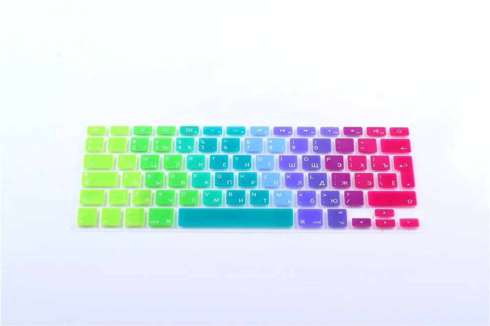 ЕС русский алфавит клавиатуры наклейки кожаный чехол для Macbook Pro 13 15 17 дюймов/Macbook Air 13 силиконовая клавиатура протектор