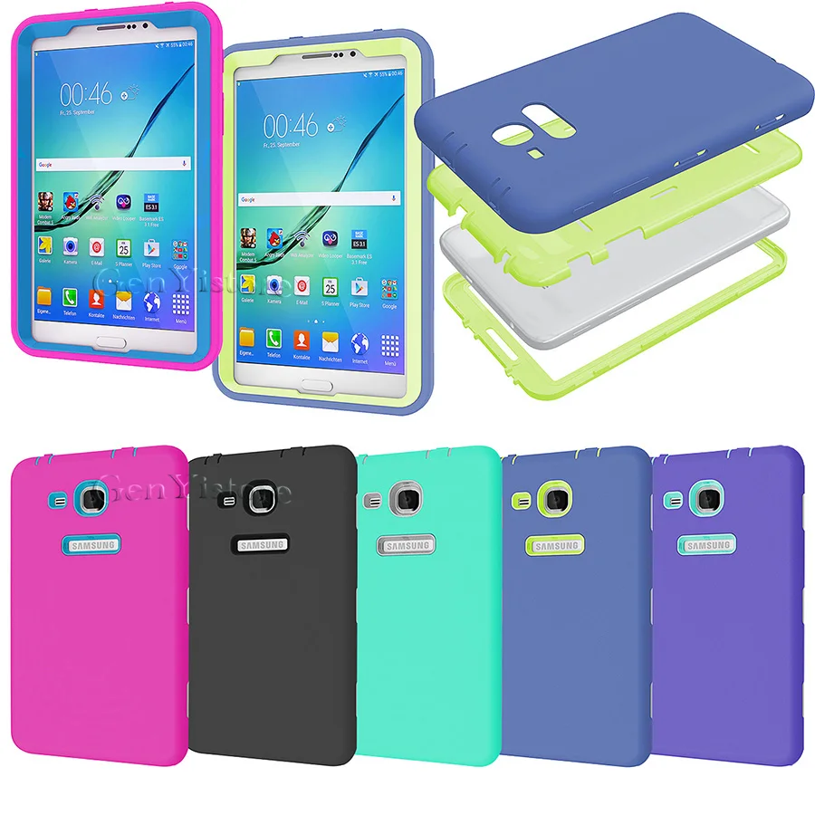 Чехол для Samsung Galaxy Tab 3 Lite 7.0 &quotSM T110 T111 t113 T116 гибридные три Слои тяжелых Панцири