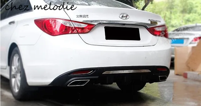 ПП кузова сзади диффузор бампер для Hyundai Sonata 8 2011 2014 один выхлопных Емкость 2.0|car