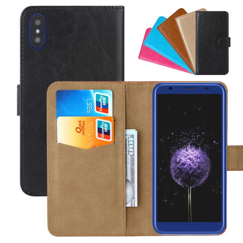 

Luxury Wallet Case For DEXP Z355 PU Leather Retro Flip Cover Magnetic Fashion Cases Strap