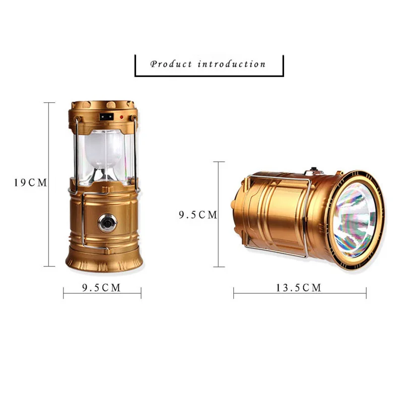 

Solar Power Camping Light Outdoor Multi Tools 110V~220V Hiking Tent Equipment 5800T 6 Led Portable Hanging Camping Lamp ABS