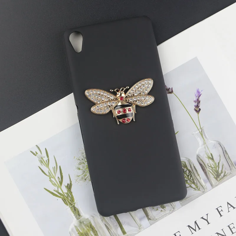 BeeDiamond Black Мягкий чехол из ТПУ для sony Xperia X XA Ultra XA1 XA2 XA3 XZ1 XZ2 XZ3 XZ4 L1 L2 L3 E5 чехол для телефона с пчелиным жемчугом и бриллиантами - Цвет: BeeDiamond Black
