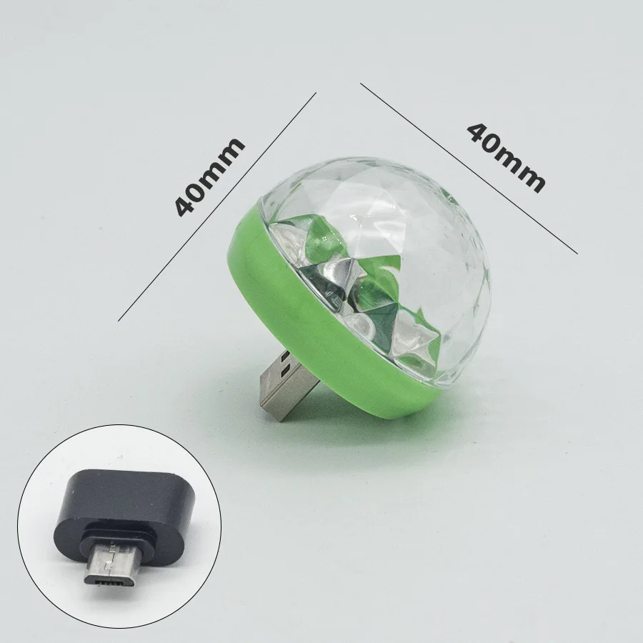 Зеленый USB лампочка для дискотеки многоцветный DJ атмосферный светильник, лампочки, маленькие Волшебные шариковые лампы 4 Вт DC 5 В светодиодный светильник, сценический светильник, эффект ing - Испускаемый цвет: Зеленый