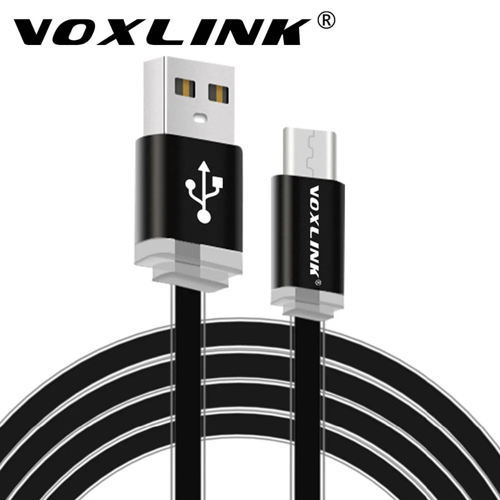 VOXLINK 1 м/2 м/3 м универсальное плоское зарядное устройство Micro USB кабель для