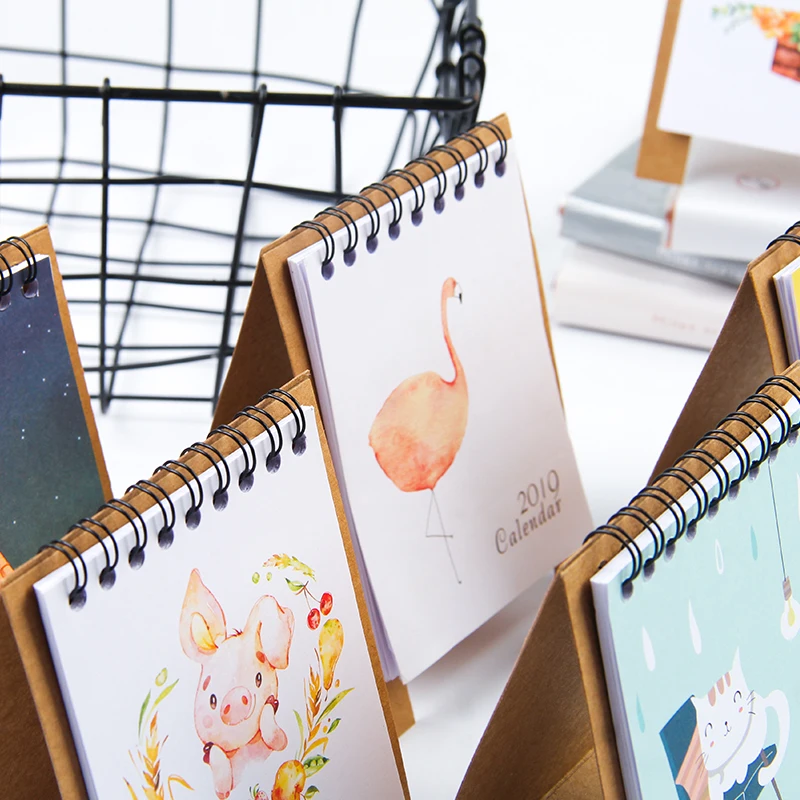 2019 новинка мультфильм настольный календарь DIY Настольный мини ежедневный