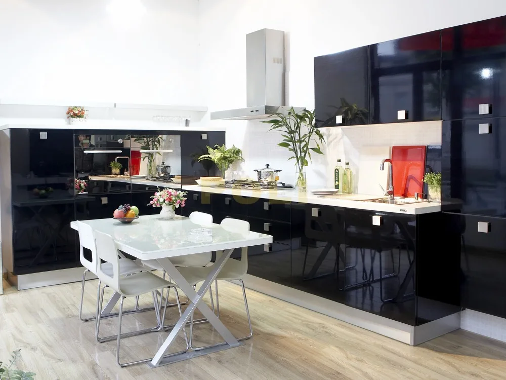 Col дизайн черный цвет лак кухонный набор K028|set|set coloresset kitchen |