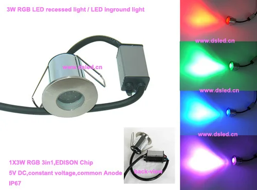 

Free shipping by DHL !! IP67,CE,high quality 3W RGB LED recessed light.RGB LED step light,RGB 3in1,EDISON,DS-11-1-3W-RGB