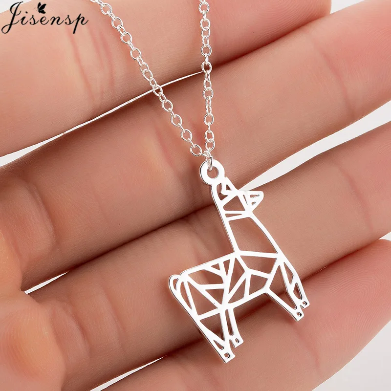 deer necklaces Jisensp, нержавеющая сталь, олень, кролик, подвеска, Женское Ожерелье, бохо, ювелирное изделие, милая звезда, луна, цепочка, ожерелье s Collier Femme, опт - Окраска металла: deer necklaces