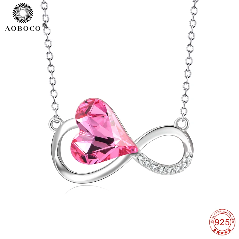 

Hot Sale 925 Sterling Silver Necklace Simple AAA CZ Crystal Pendants Necklaces Fine Jewelry For Women Party Gift Lady Collares