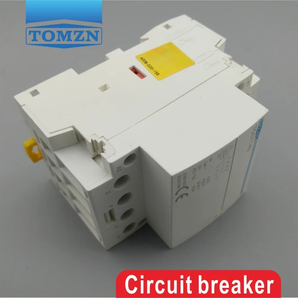 TOCT1 4P 63A 220V 400V~ 50/60HZ Din rail бытовой ac Контактор В соответствии с стандартом 4NO 2NO 2NC 4NC
