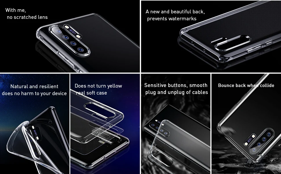 Baseus, прозрачный чехол для телефона huawei P30 Pro, Fundas, Мягкий ТПУ силиконовый чехол, защитная задняя крышка для huawei p30 p30pro Coque