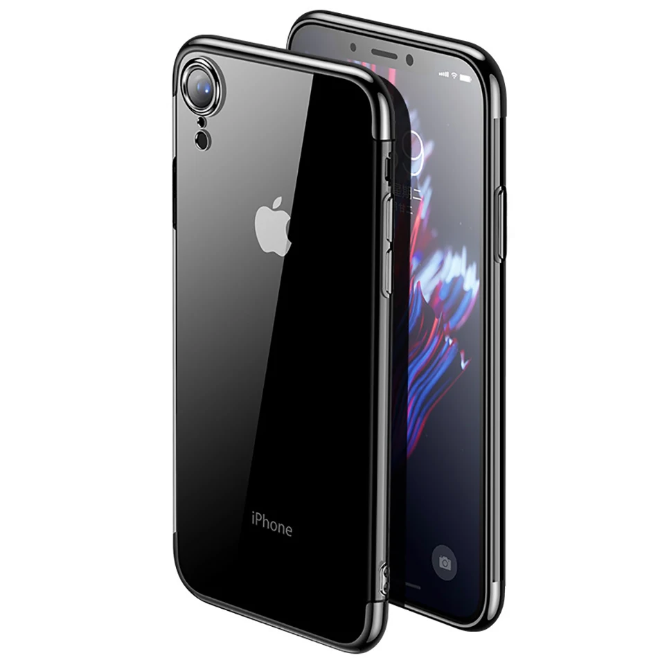 MaxGear силиконовый прозрачный мягкий чехол для телефона для iPhone 7X6 6S 8 XR XS Max роскошный ТПУ чехол Полный Чехол для iPhone 6 6S 7 8 Plus