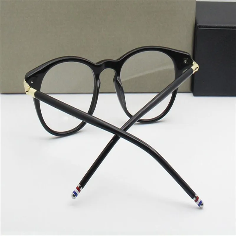 

MONGOTEN Retro Fashion Unisex Full Rim Acetate Optical Eyewear Frame Goggle Clear Lens Leopard Black Myopia Eyeglasses Spectacle