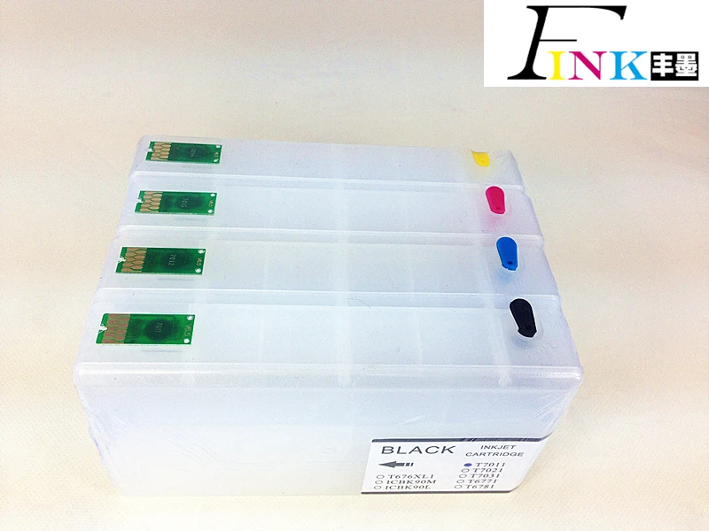 T786 Refillable cartridge with chip for EPSON WF-4630 WF-4640 WF-5110 WF-5190 WF-5620 WF-5690 T7861 T7862 T7863 T7864 cartridges |