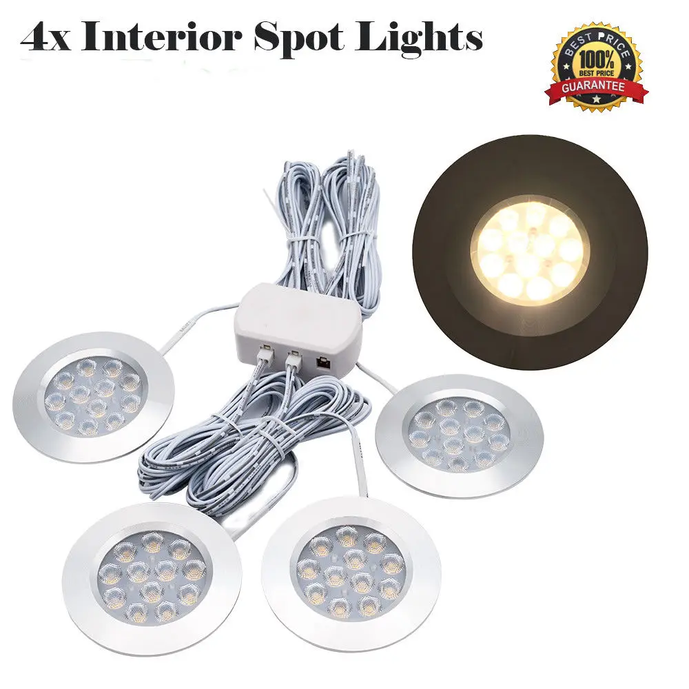 4 шт. светодиодный потолочный светильник RV автомобильный купольный внутренний