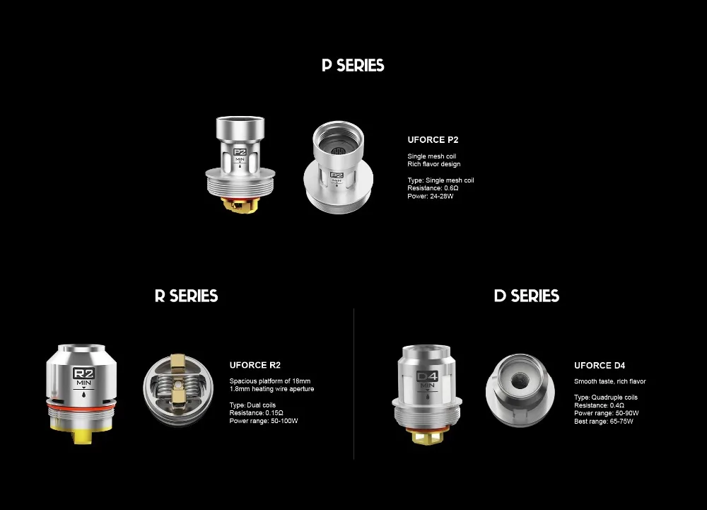 5 шт./лот) электронные сигареты Voopoo Uforce Sub Ом катушка U2 двойной/U4 Четырехместный/N1 одиночный сеточный/U8 Octuple/U6 секстучный сердечник
