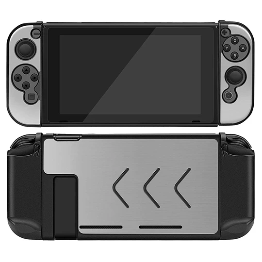 Silver Чехол из алюминиевого сплава, защитный жесткий чехол для nintendo Switch Console, металлический чехол для NS Joy-Con - Цвет: Silver