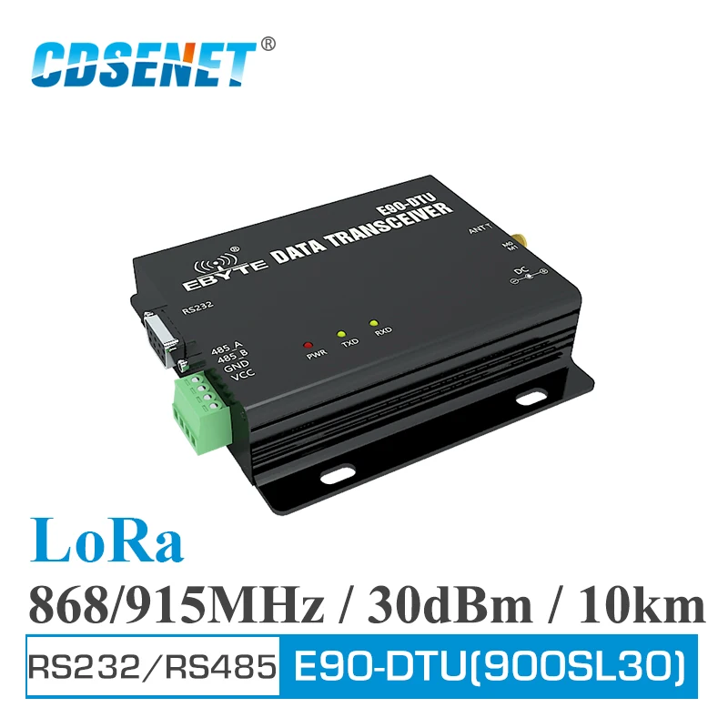 E90-DTU(900SL30) LoRa Relay RS232 RS485 868MHz 915MHz 1W Long Range Modbus Transceiver and Receiver RSSI Wireless RF Transceiver