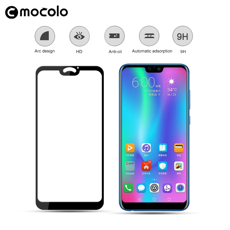 Mocolo полноэкранное высококачественное стекло для Huawei Honor 9i полное покрытие