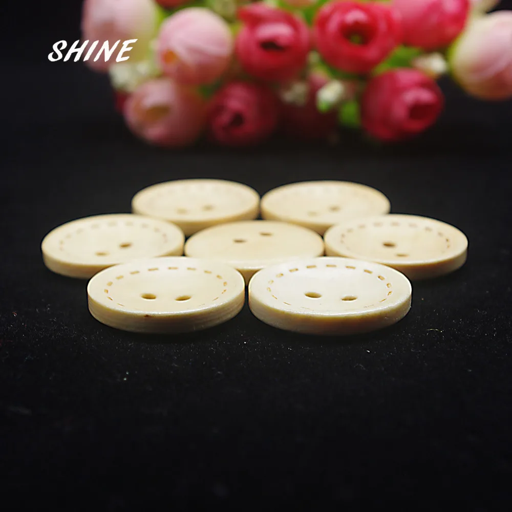 Блестящие 100 шт. деревянные швейные пуговицы Скрапбукинг Круглые 2 отверстия