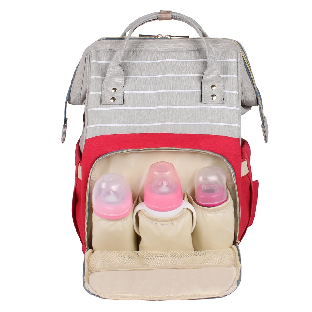 Большая емкость мама Материнство сумка пеленки подгузник Bolsa Maternida полосатый Bebe