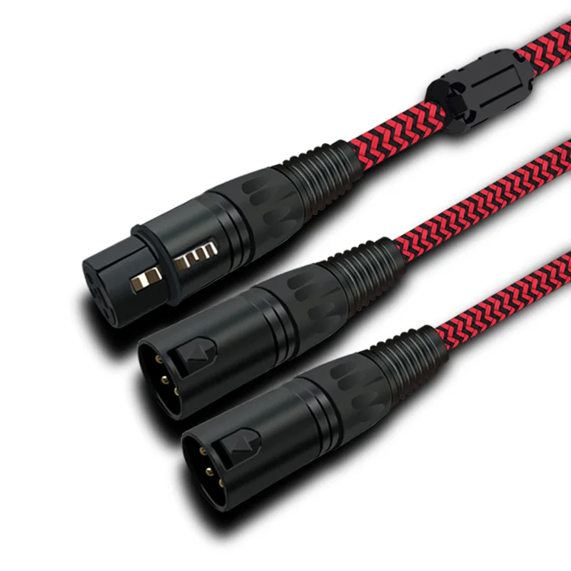 Аудиокабель XLR мама двойной папа для микрофона усилитель микшер предусилители