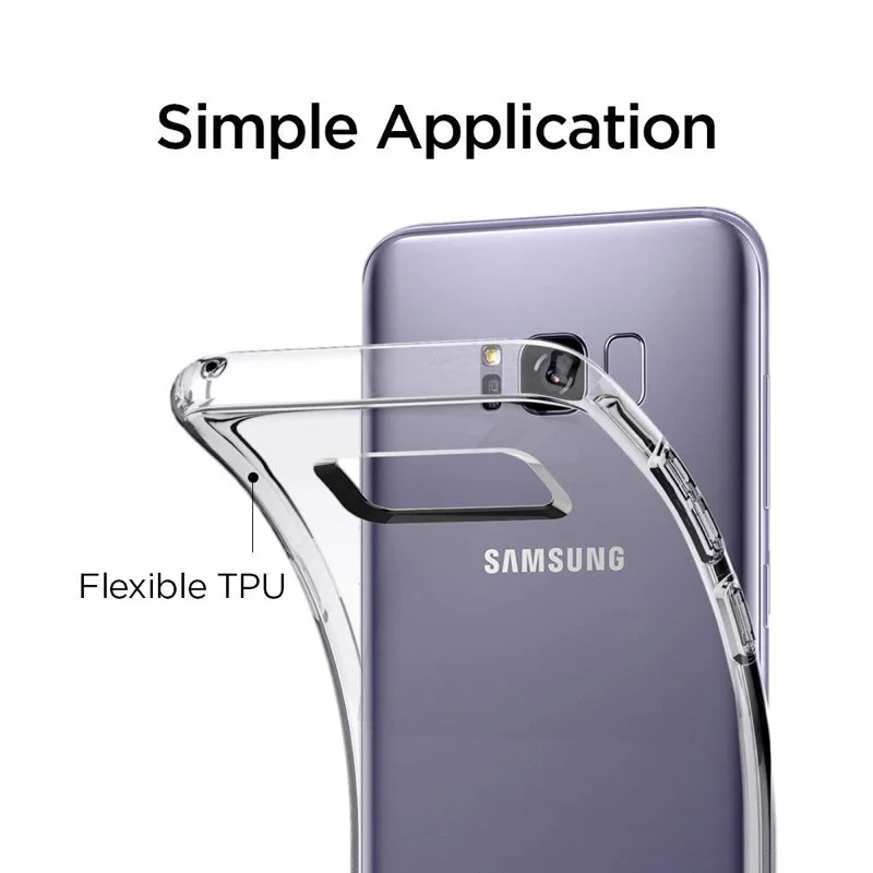 Case For Samsung Galaxy S8 TPU Silicon Durable Clear Soft for Plus Phone protective Back Cover | Мобильные телефоны и