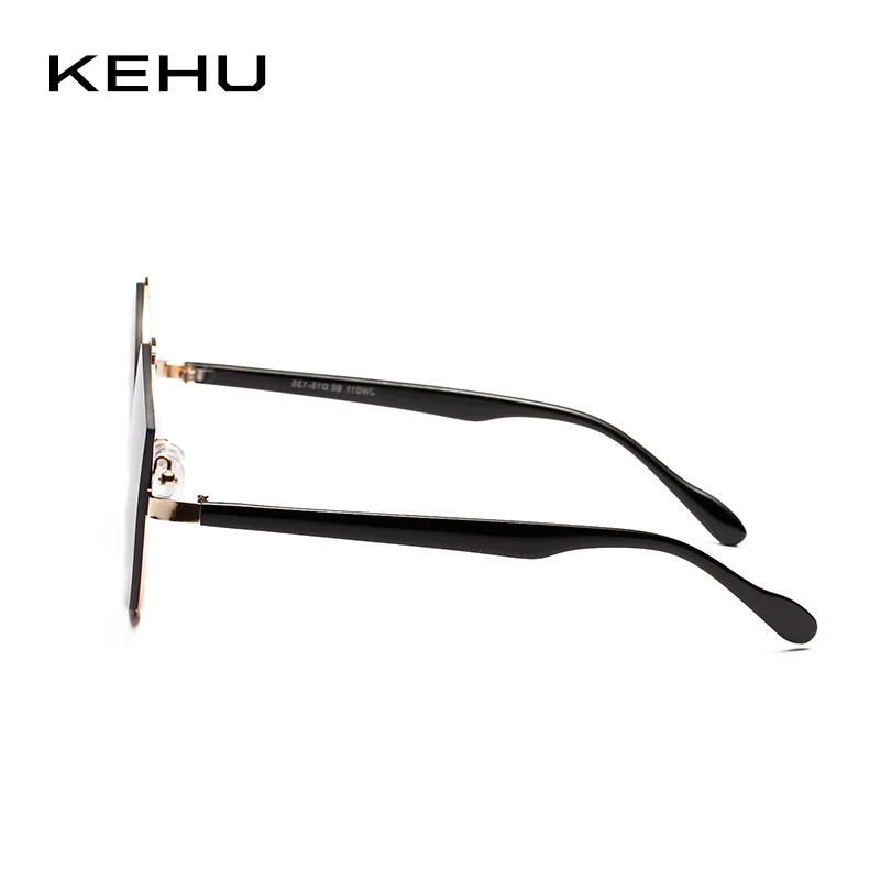 Женские металлические солнцезащитные очки KEHU Cat Eye круглые треугольные
