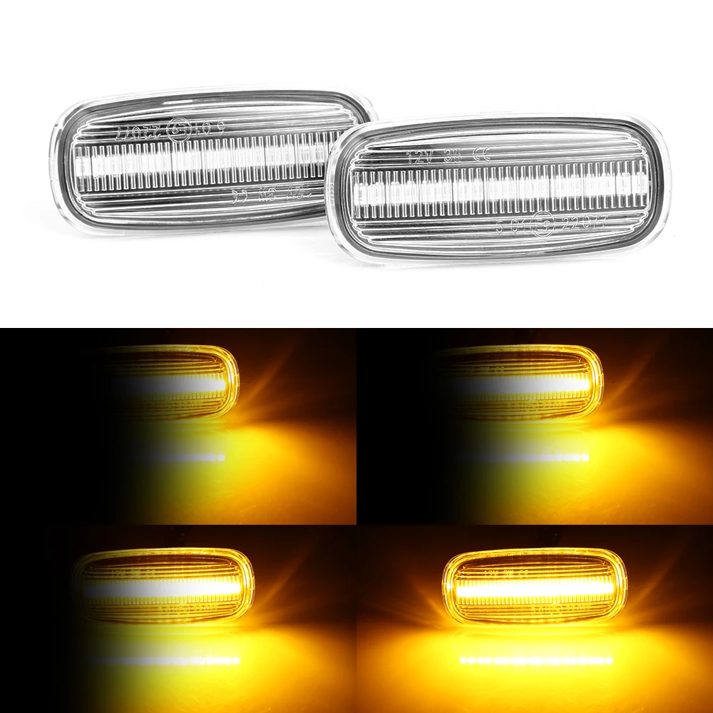 2 шт. светодиодный динамический Боковой габаритный фонарь поворота светильник