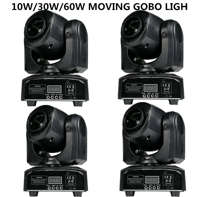 4 шт/10 Вт/30 Вт/60W Светодиодный прожектор светильник/перемещающаяся головка