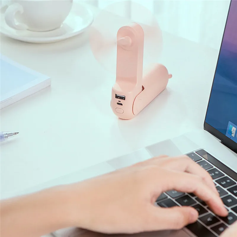 Ультра тихий портативный мини Складной вентилятор с usb зарядкой для настольного