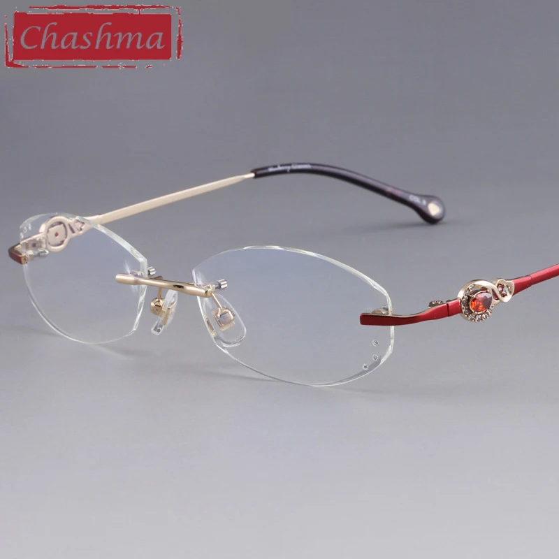 Бренд Chashma тонированные линзы очки для близорукости чтения модные с бриллиантами