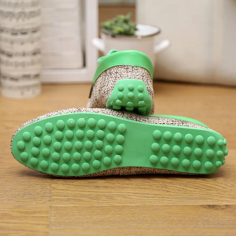 UPUPER Breathable Linen Casual Men's Loafers Shoes Summer Canvas Men Flats Leisure Fisherman Driving Cloth Wicking | Обувь