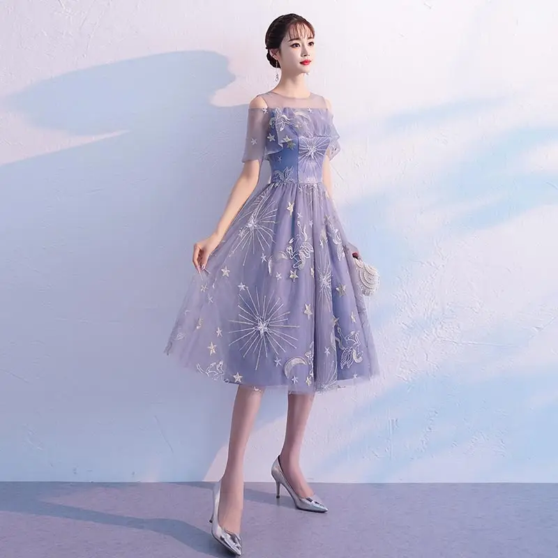 FADISTEE Новое поступление Вечерние Элегантные Выпускные платья Vestido de Festa халат De Soiree кружева А-силуэт чай Длина чай Длина