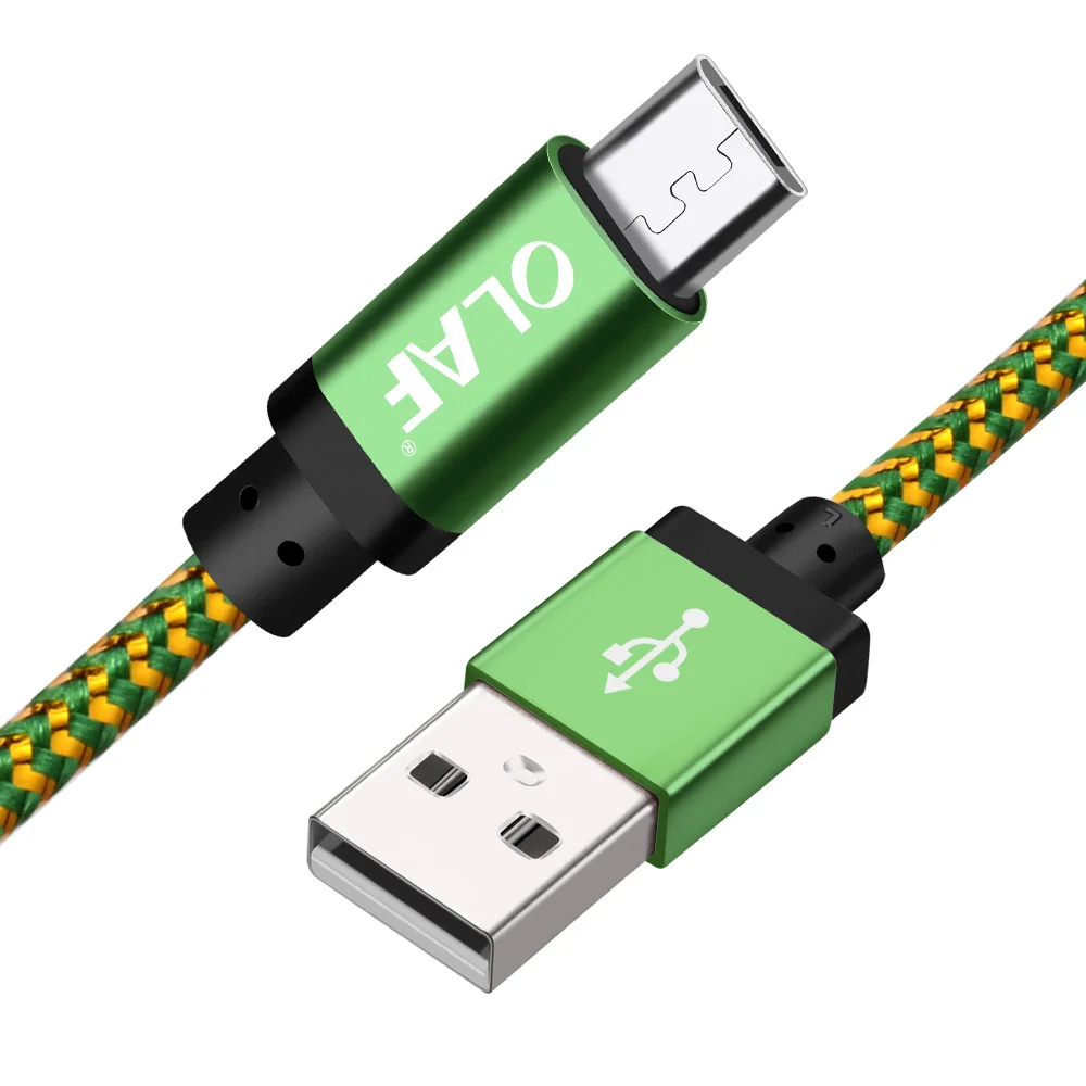 Олаф оплетка Micro USB кабель 25 см 1 м 2 м 3 м 5 В/2 а Зарядка для samsung Xiaomi Быстрая зарядка для кабель для передачи данных для мобильного телефона Usb кабель