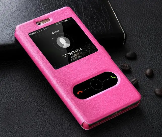Case For Moto One Vision Quick View Window Answer Leather Flip MOTOROLA |