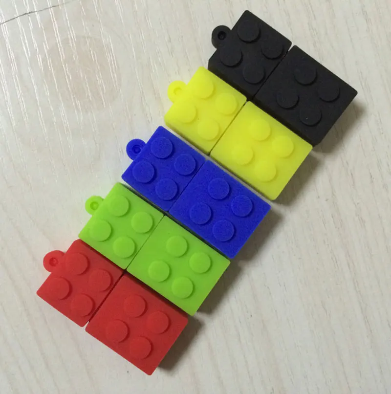 

100 Pieces No logo Soft PVC Similar Toy Bricks Shell they suitable for wrist plate USB Memory Stick Shell It is no memory chip