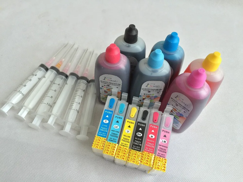 Набор чернил 82N для Epson Stylus TX700W TX710W TX720WD TX730WD TX800FW TX810FW TX820FWD Artisan 635 837 принтер с чипом