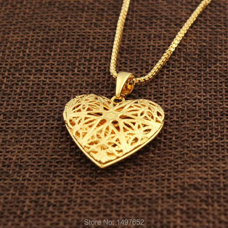 Новое поступление 2017 подвески в форме сердца для женщин золотой цвет 18 карат