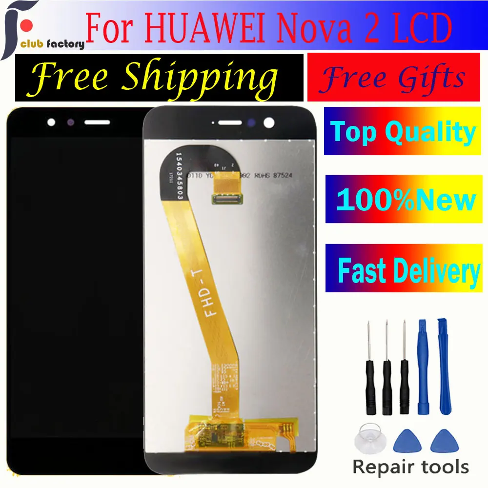 Дигитайзер сенсорного экрана в сборе для Huawei Nova 2 жк дисплей с дисплеем