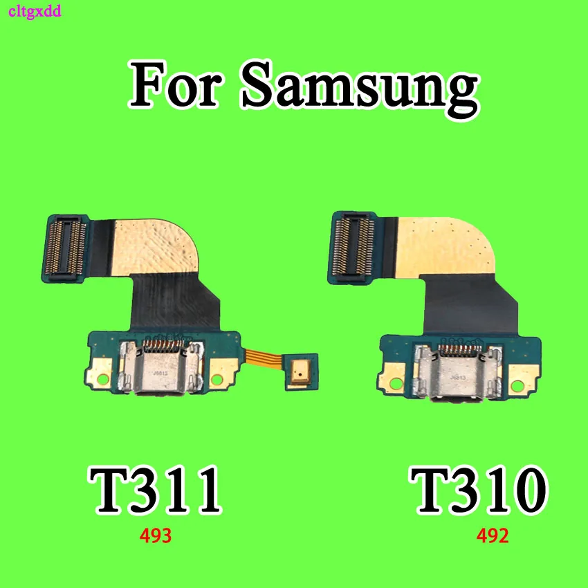 cltgxdd 1Pcs For Samsung Galaxy Tab 3 8.0 SM T310 T311 USB Charge Charging Board MIC Microphone PCB Connector Flex Cable