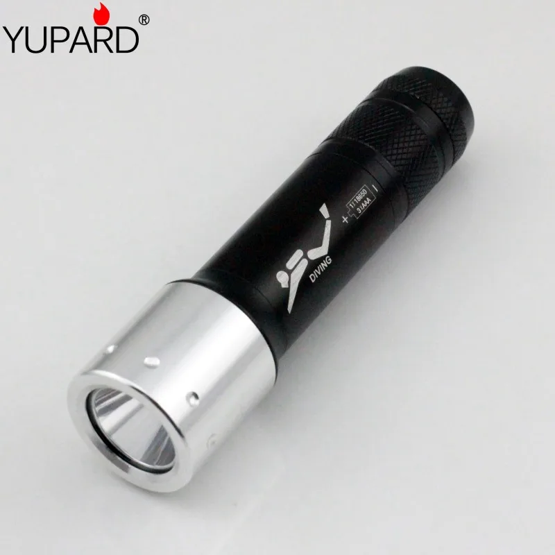 

YUPARD White Light Led Diving lamp diver bright lantern Flashlight XM-L T6 LED Torch Waterproof underwater Torch 18650/AAA 60m