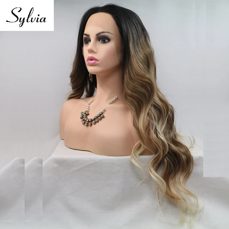 Sylvia наращивания блонд коричневый эффектом деграде (переход от темного к