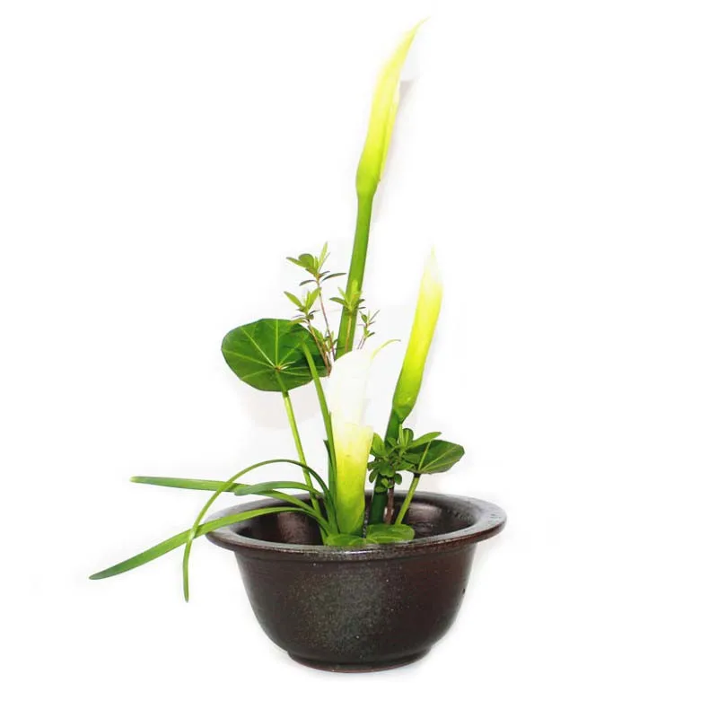 Vintage Ceramic Coarse Pottery Flower Pot Vase Hydroponics Plant Flowerpot Thicken Water Basin Kitchen Storage Bowls Home Decor | Дом и сад