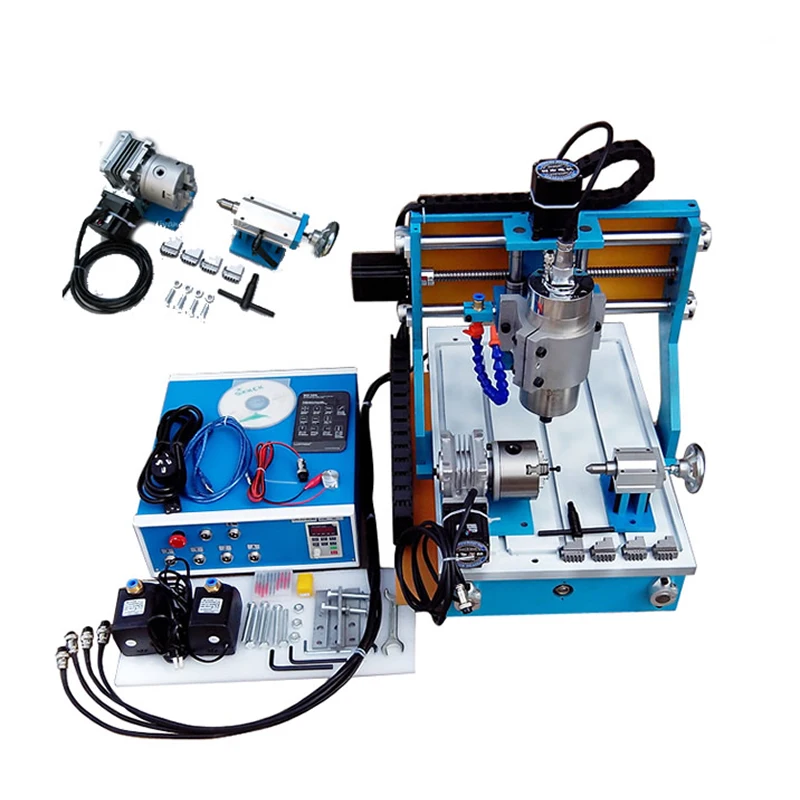4 Оси CNC Matel гравировальный станок 3D деревянный маршрутизатор 3040 с круговой