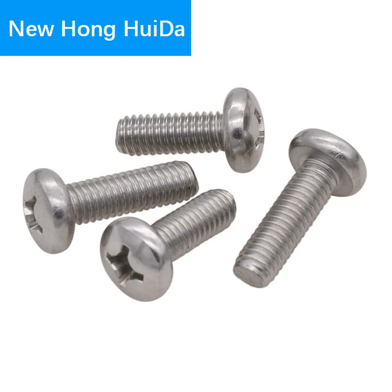 

M1 M1.2 M1.4 M1.6 M1.7 M2 M2.5 M3 M3.5 M4 M5 M6 M8Phillips Pan Round Cross Head Screw Thread Metric Machine Bolt Stainless Steel