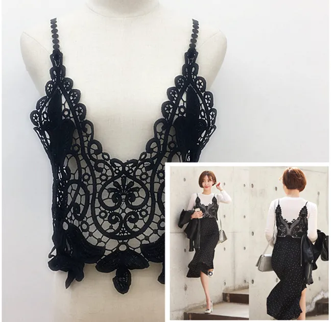 Новый продукт кружевной воротник вырезанный V-образный вырез куртка без бретелек